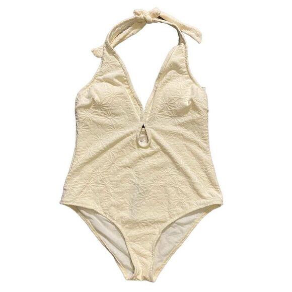 Cupshe Plunge Halter Cutout One Piece Floral Print Swimsuit NWT Size Large - Picture 5 of 5